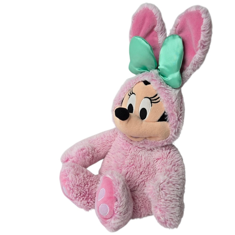 Disney Store Minnie Mouse Bunny Rabbit Stuffed Plush Pink Easter Spring 10" 2021 - Picture 4 of 7